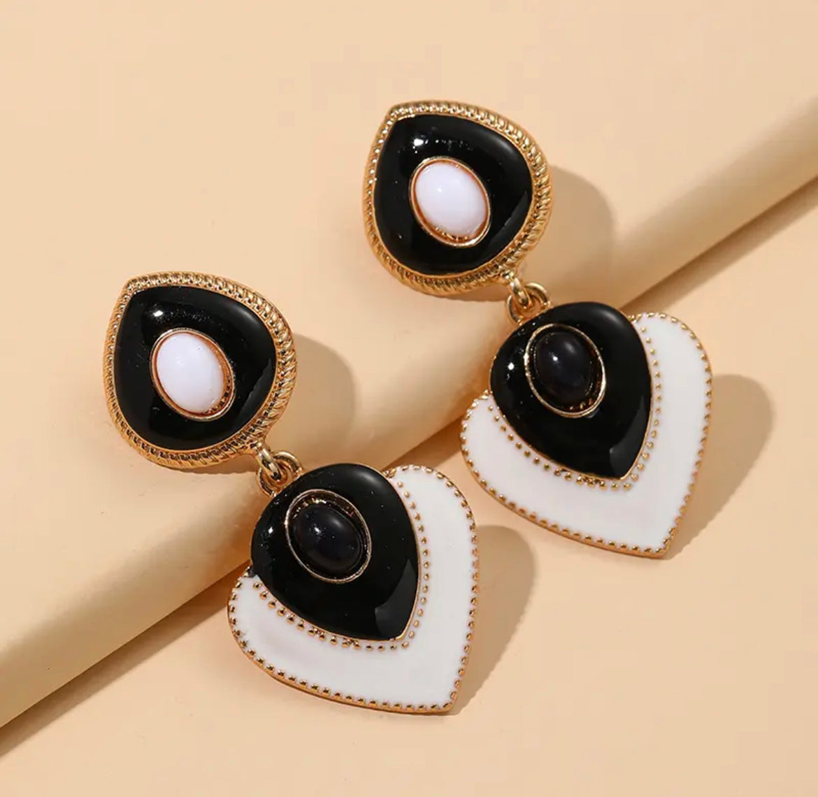 Black bohemian earrings