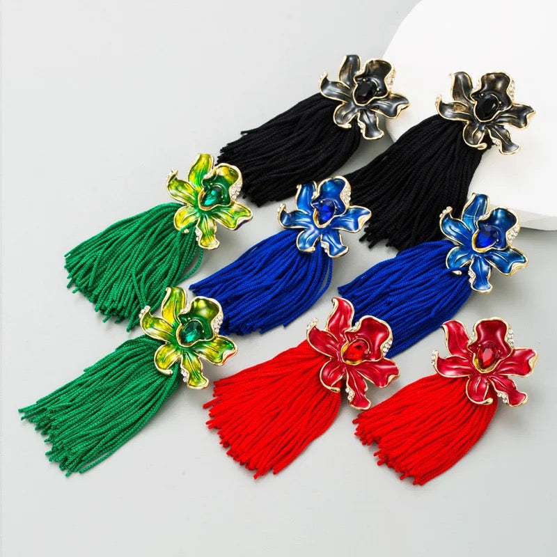 Flower tassel Earrings